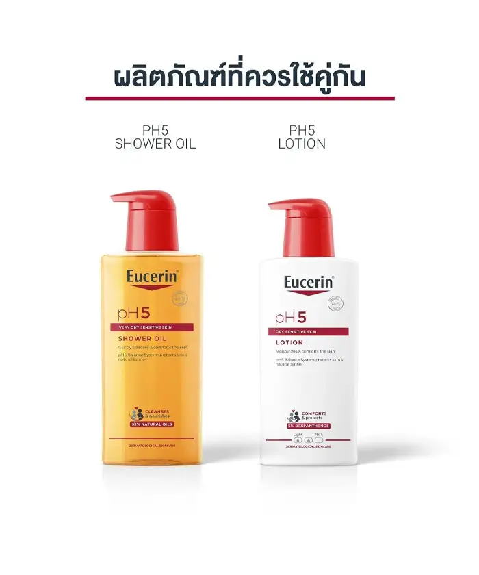 Eucerin pH5 Very Dry Skin Shower Oil & lotion