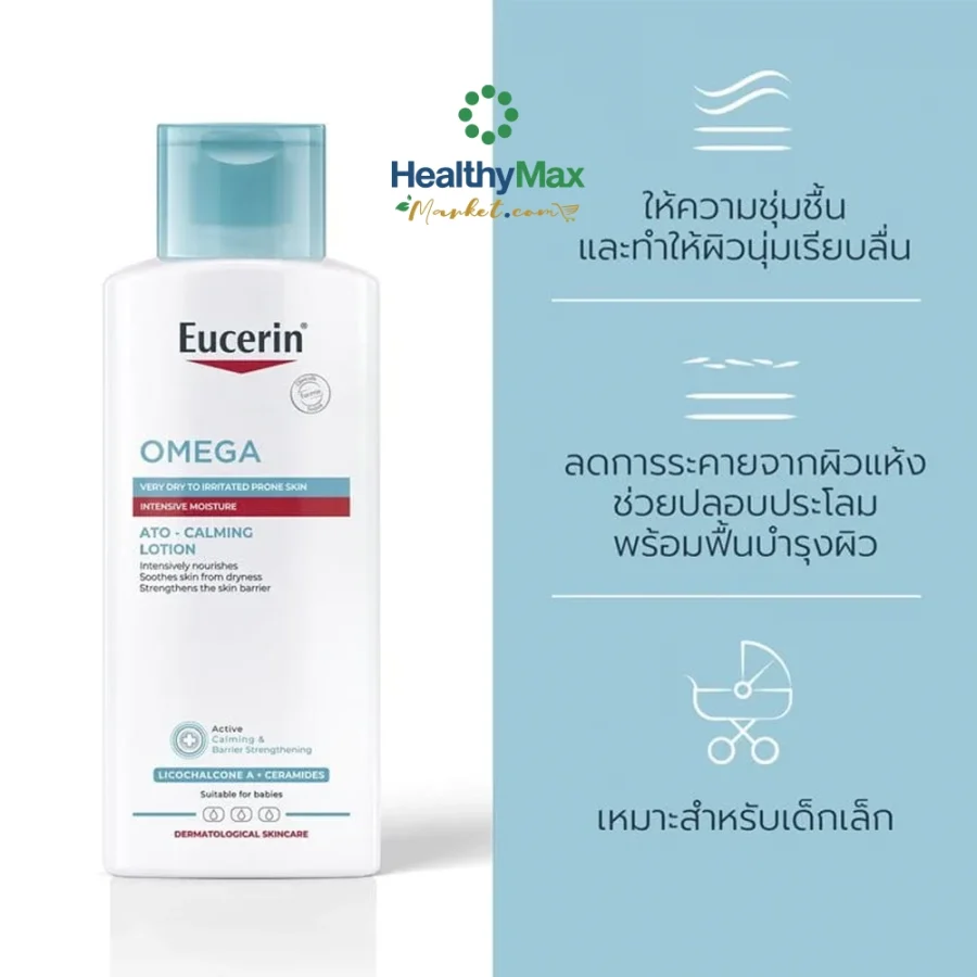 Eucerin OMEGA SOOTHING LOTION 250 ML (สูตรที่มีขายเฉพาะในโรงพยาบาลและคลินิก) - Image 3