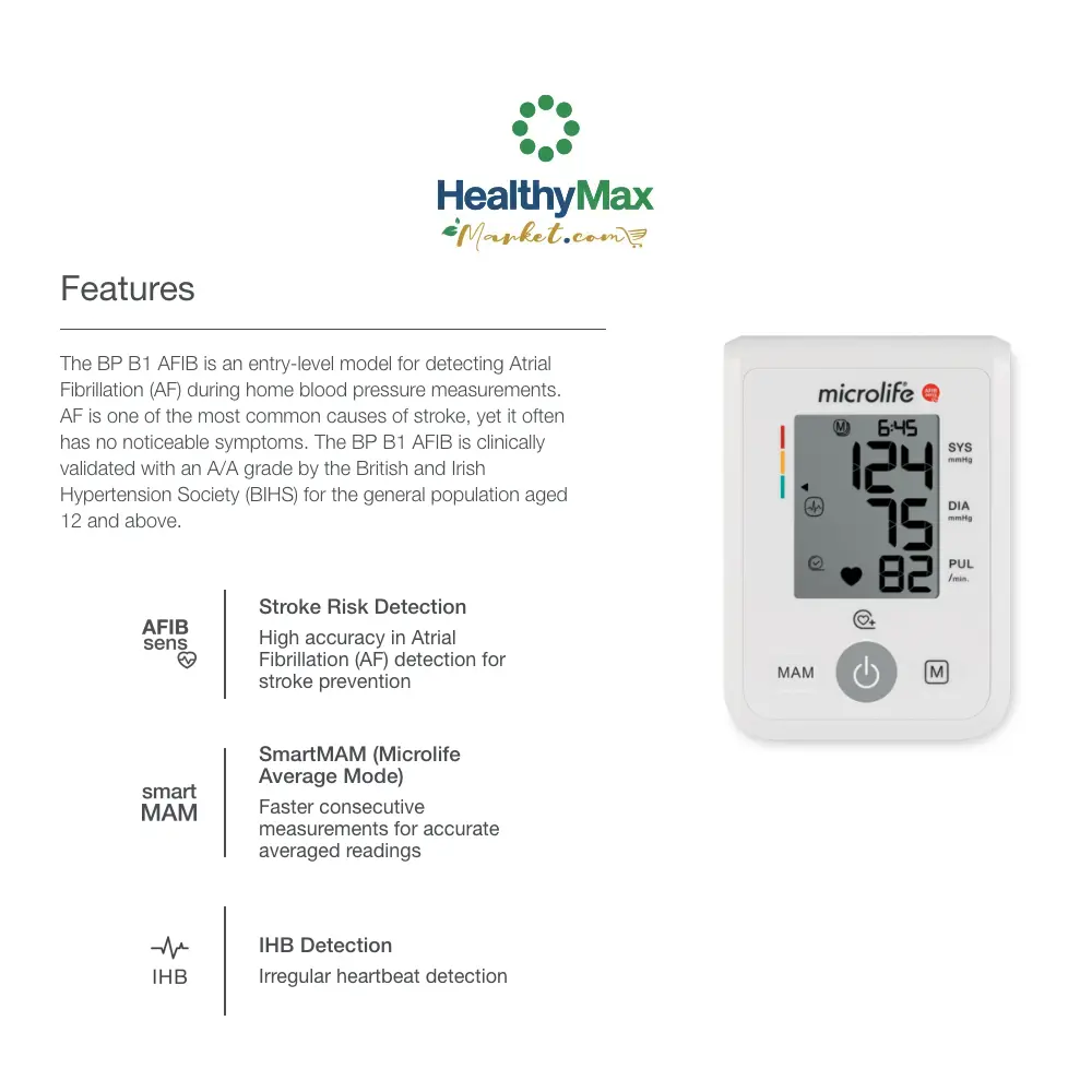 MICROLIFE Blood Pressure Monitor #B1 AFIB - Image 3