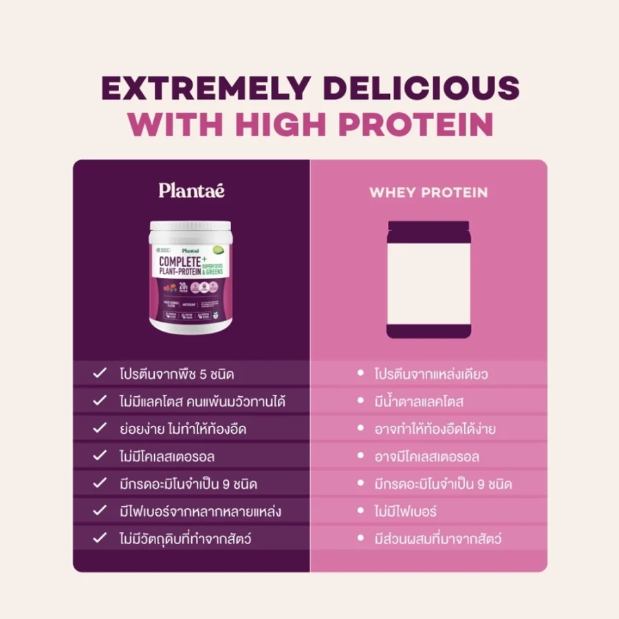 Plantae Complete Plant-Protein : Superfoods & Greens Mixed Berries flavor - Image 3