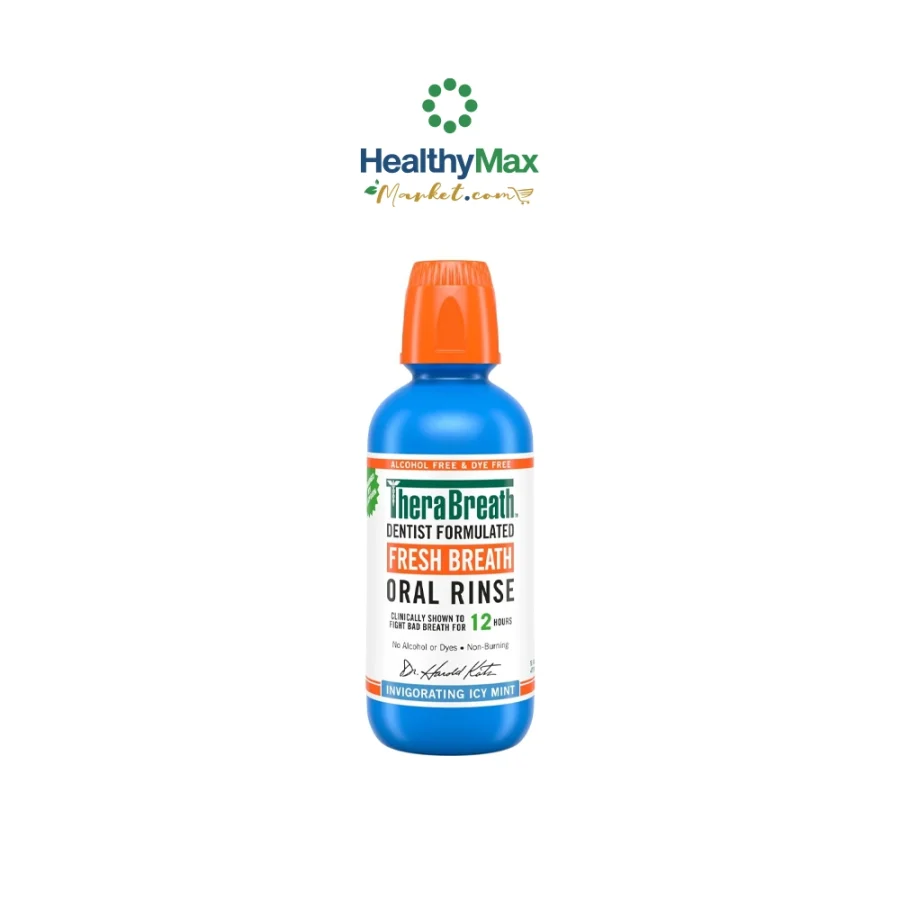 THERABREATH Fresh Breath Oral Rinse Invigorating Icy Mint (473 ml)