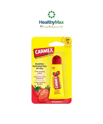 CARMEX Moisturising Lip Balm Strawberry SPF15 Squeeze Tube (10 g)