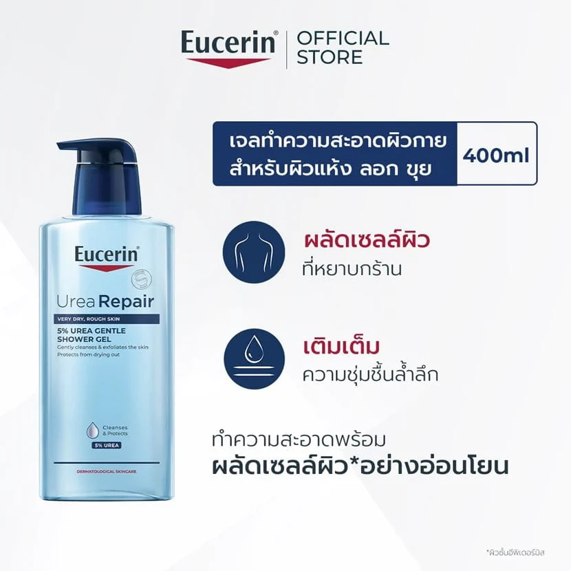 EUCERIN UreaRepair 5% Urea Gentle Shower Gel (400 ml) - Image 2